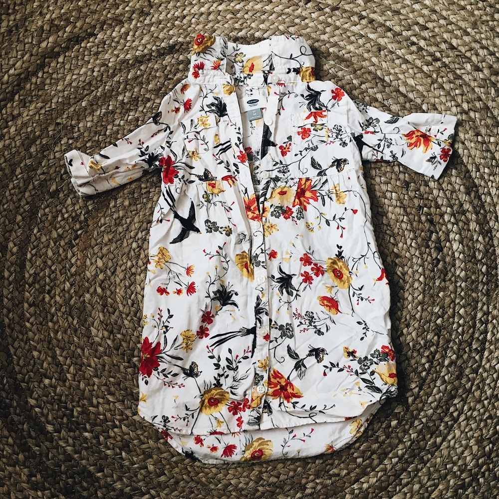 Old Navy 5t floral shirt dress - Picture 2 of 3